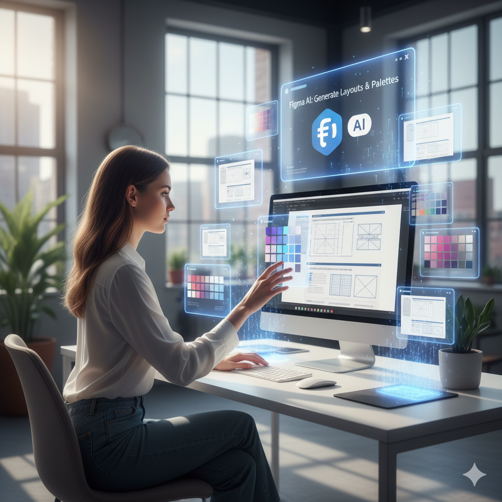 Figma AI helping designers create layouts instantly.